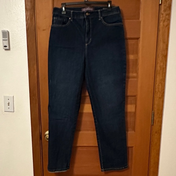 Gloria Vanderbilt Dark Blue Straight Leg Jeans - Picture 1 of 6